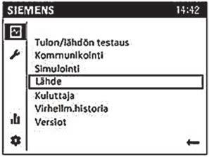 8415 Kuumakaasun lämpötila C 14.5 Mittaukset Laitteen mittaukset saat kirjautumalla säätimeen Asiantuntija tasolla, josta Lähde valikosta näet seuraavat tila ja lämpötilatiedot. HUOM!
