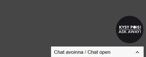 8. Chat / kysy pois lomake Voit kysyä Lapin AMK:n kirjastolta