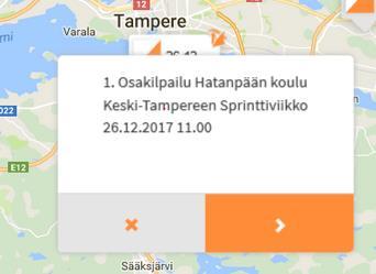 3. Tutustu tapahtuman tietoihin Klikkaa tapahtumaa. Kartalle avautuu isompi osoitin.