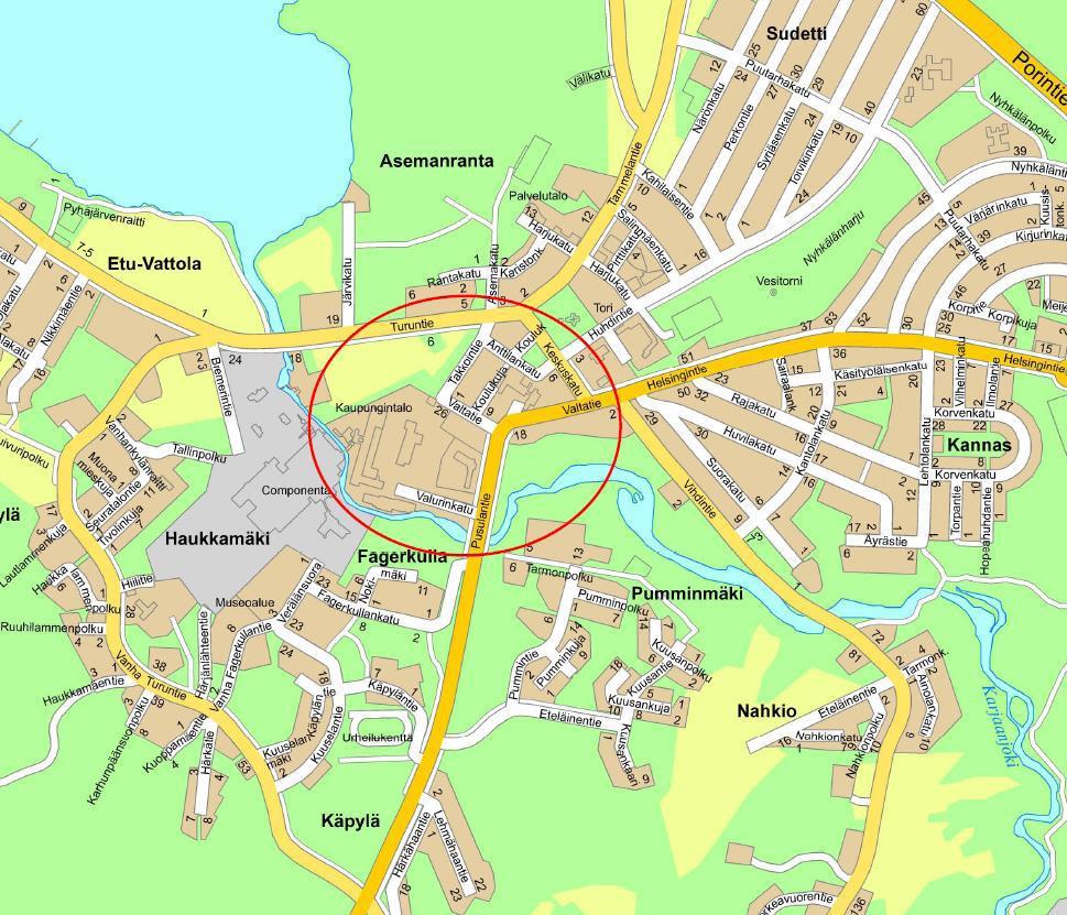 Tiivistelmä Suunnittelualue sijaitsee Karkkilan keskustassa Valtatien ympäristössä rajoittuen pohjoisessa Anttilankatuun, idässä Keskuskadun asuinkortteleihin ja Pusulantiehen, etelässä Valtatiehen,