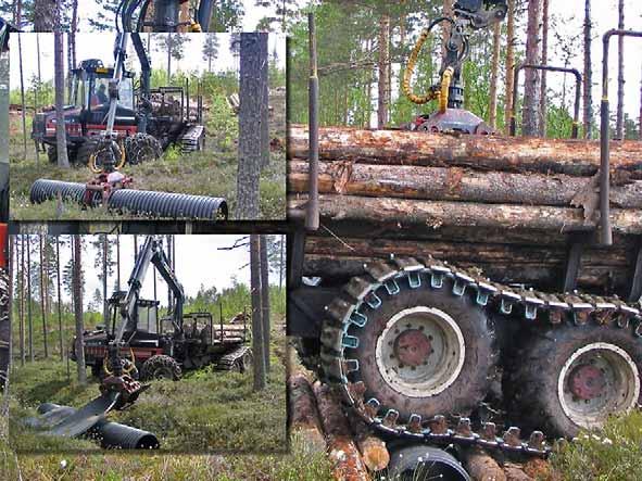 Ajoalustan vahvistaminen keinovalikoimaan Sillat ja pitkospuut erikoispaikkojen, hätätapausten keino, ei jokapäiväinen työväline: purojen ja ojien ylitys, lyhyt kosteikko, joka estää muuten