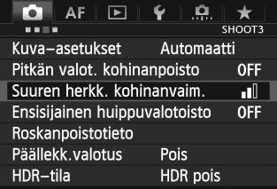 3 Kohinanpoiston asetuksetn Suuren herkkyyden kohinanvaimennus Tämä toiminto vaimentaa kuvan kohinaa.