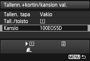 3 Kansion luominen ja valitseminen Voit vapaasti luoda ja valita kansion, johon otetut kuvat tallennetaan.