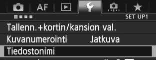 3 Tiedostonimen muuttaminen Tiedostonimessä on neljä aakkosnumeerista merkkiä, joiden perässä on 4-numeroinen (esim.) kuvanumero (s. 156) ja tunniste. Ensimmäiset BE3B0001.