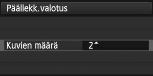 Määritä negatiivinen valotuksen korjaus alla olevan perusohjeen avulla.