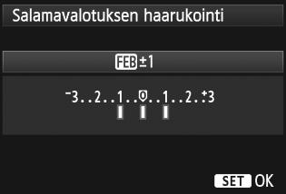 3 Salaman määrittäminenn Salamavalotuksen korjaus Sama määritys kuin "Salamavalotuksen korjaus" -asetuksessa sivulla 190 on mahdollinen. Lisätietoja on Speedlite-salaman käyttöoppaassa.