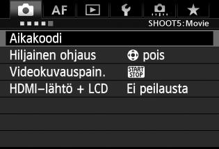 3 Valikkotoimintojen asetukset Hilj. LV-kuvausN Tätä toimintoa käytetään stillkuvien ottamiseen. Lisätietoja on sivulla 208.