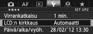Kuvan toistoasetusten muuttaminen 3 LCD-näytön kirkkauden säätäminen LCD-näytön kirkkaus säädetään automaattisesti kuvien katseluun sopivaksi.
