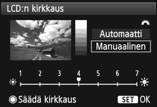 [Automaatti]-asetuksessa on kolme tasoa ja [Manuaalinen]-asetuksessa seitsemän tasoa.