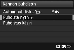 f Automaattinen kennon puhdistus Aina kun asetat virtakytkimen asentoon <1> tai <2>, itsepuhdistuva kuvakenno ravistaa automaattisesti pölyn kennon etuosasta.
