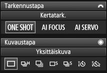 Kuvan tallennuslaatu Kuvamäärä Jäljellä olevien valotusten määrä (päällekkäisvalotukset) Kortin