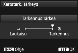 3 Automaattitarkennuksen toimintojen mukauttaminenn Tarkennuksen apuvalo Ottaa käyttöön tai poistaa käytöstä EOS-kameralle tarkoitetun Speedlite-salaman tarkennuksen apuvalon.