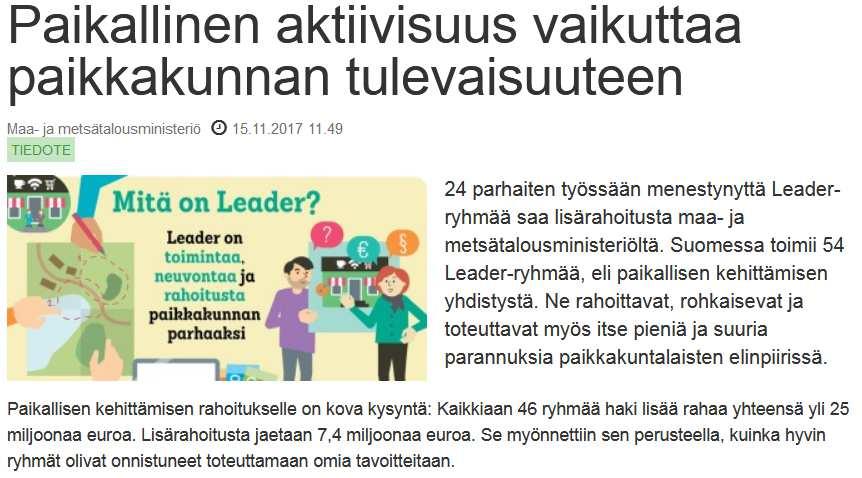 Hyviä tuloksia ja edistymistä on myös