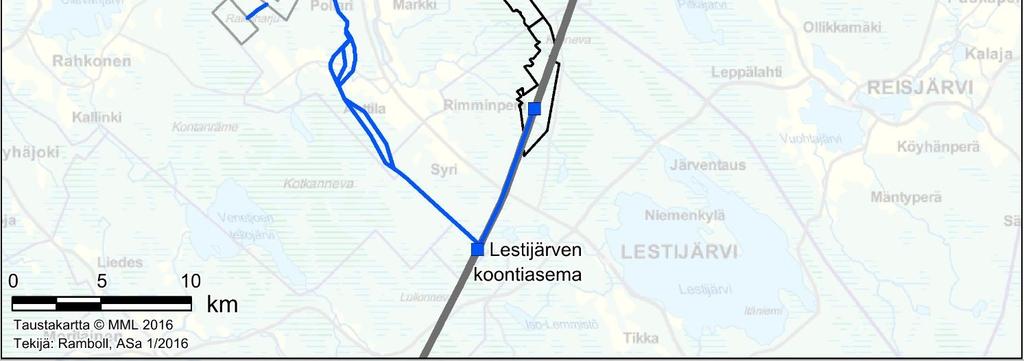 Keskeiset vaikutusten tarkastelualueet on esitetty alla olevassa kuvassa. Kaavan vaikutusalue voidaan jakaa lähivaikutusalueeseen, joka sisältää välittömästi tuulivoimaalueisiin liittyvät maa-alueet.