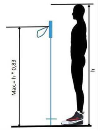 Sauvojen pituus - Perinteisenhiihtotavan kilpailuissa sauvan pituus saa olla maksimissaan 83 % hiihtäjän