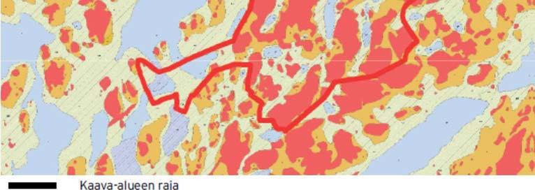 Topografian ja maaperän luontainen rakenne noudattaa suuremman maisemarakenteen mukaista koillisen ja luoteen välistä suuntaa.