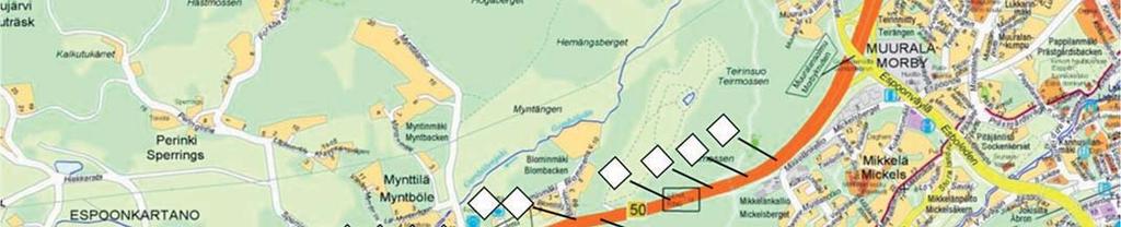 ja Muuralan eritasoliittymien välisellä