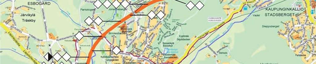 Selvitysalueelle sijoittuva Kehä III:n