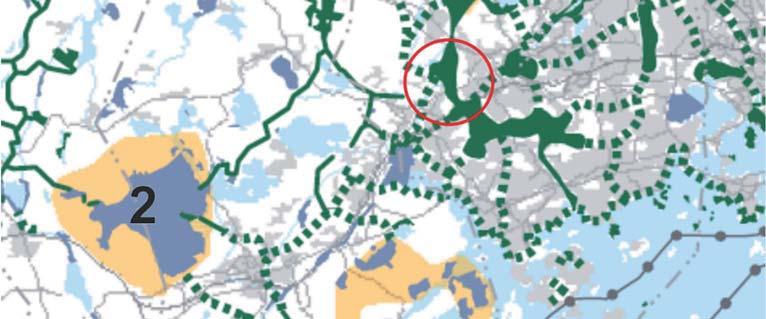 merkitys myös ekologisena verkostona (Lähde: Uudenmaan maakuntakaava).