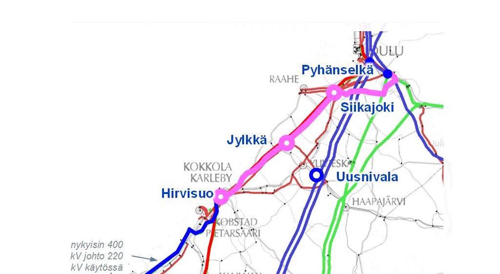 Ulvila Kristinestad 400 kv johto ja Kristinestadin muuntoasema. Ulvilan 400 ja 110 kv kytkinlaitosten uusiminen 2014.