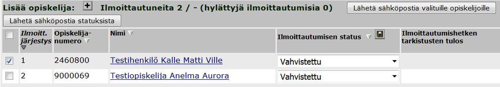 Sähköpostin lähetys -näytölle vastausosoitteeksi (reply to -kenttä) tulee opettajan sähköpostiosoite, jotta opiskelijan mahdollinen vastaus tulee lähettäjälle.