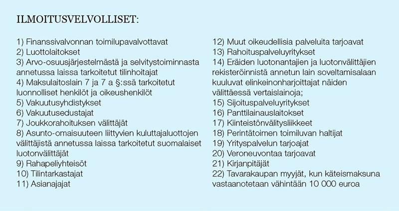 4 (18) 1.3 Tilintarkastajan riskiarvio Rahanpesulainsäädäntö edellyttää kolmen tason riskiarviota rahanpesun ja terrorismin rahoittamisen estämiseksi: I.