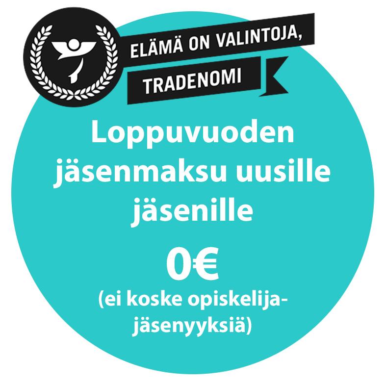 Suosittele tradenomikavereillesi Tradenomiliiton jäsenyyttä. Saat rahanarvoisen edun! Kerro tradenomiystävillesi, miten sinä olet hyötynyt jäsenyydestä ja suosittele jäsenyyttä.