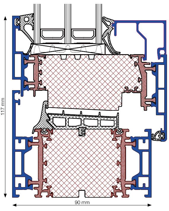 without CFC completely recyclable Passive House Instituutin sertifioima tuote viileisiin ilmastoihin maksimaalinen energiansäästö ei kondensaatiota profiilin sisäpinnalla muuttumattomat ominaisuudet