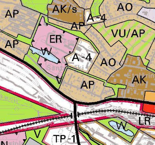Itäinen rajanaapuri on saman korttelin kerrostalorakentamiselle asemakaavassa osoitettu tontti numero 1. Kuva 3. Ote Rovaniemen maakuntakaavasta.