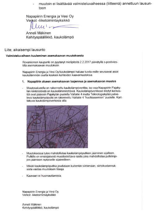 Kaupunginhallitus: Kaavaselostukseen merkitään NEVeOy:n toimittamat kartat.