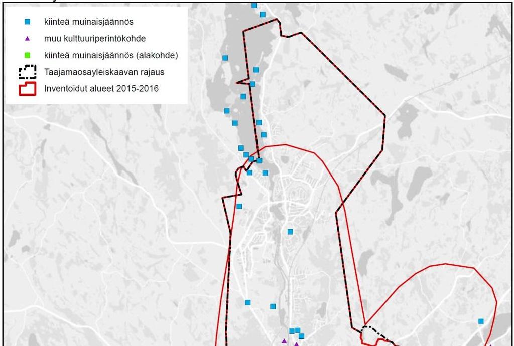 22 2.4.7 Muinaismuistot Muinaisjäännökset on selvitetty arkeologisessa inventoinnissa 2015 2016, joka on kaavaselostuksen liitteenä 7.