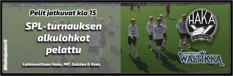 SPL-turnauksen alkulohkot päätökseen SPLturnauksessa lohkovaihe on ohi.