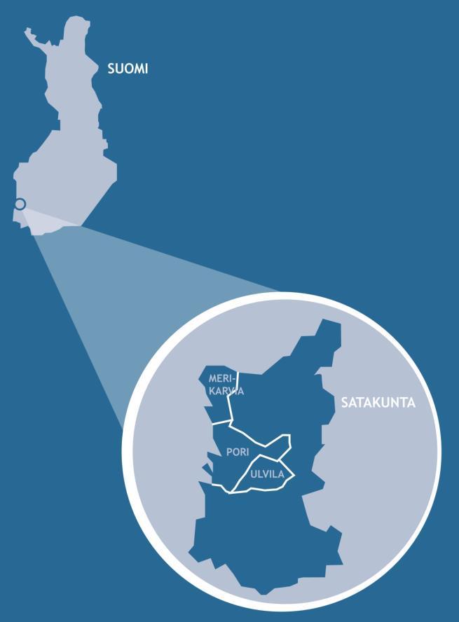 Porin perusturvan yhteistoiminta-alue kuntia yhteistoiminta-alueella 3 (Merikarvia, Pori, Ulvila) Asukaspohja n.