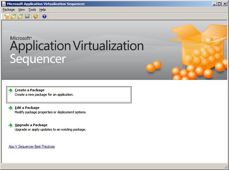 31 5.2 Paketointi Microsoft App-V -ohjelmistolla Microsoft App-V:llä paketointia varten tietokoneelle on asennettava Microsoft Application Virtualization Sequencer 4.6 -ohjelma.
