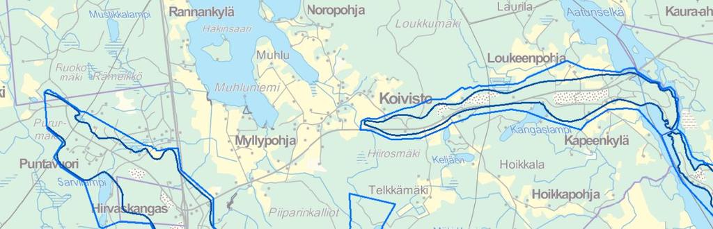 Hirvaskangas (0989251) sijoittuu runsaasti liikennöidyn valtatien 4 ja risteysalueen