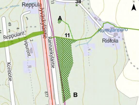 Kaupunginhallitus 10.4.2017 liite nro 2 (9/52) 8 Paavolan liito-oravametsän pohjoisosa rajoittuu puronvarsilehtoon, joka on luokiteltu uhanalaiseksi luontotyypiksi keskiravinteiset lehdot (VU).