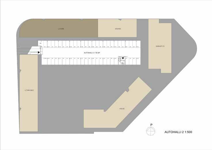 AUTOHALLIIN 1 TALVIKKITIE AUTOHALLI 2 1:500 Vantaan