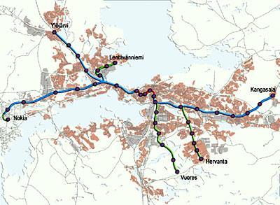 2001 Tampere luonnosteli pikaraitiotietä ja aihetta käsiteltiin ensi kerran Tampereen kaupunginhallituksessa. 2002 Tampere päätti raideliikenneselvityksen laatimisesta.