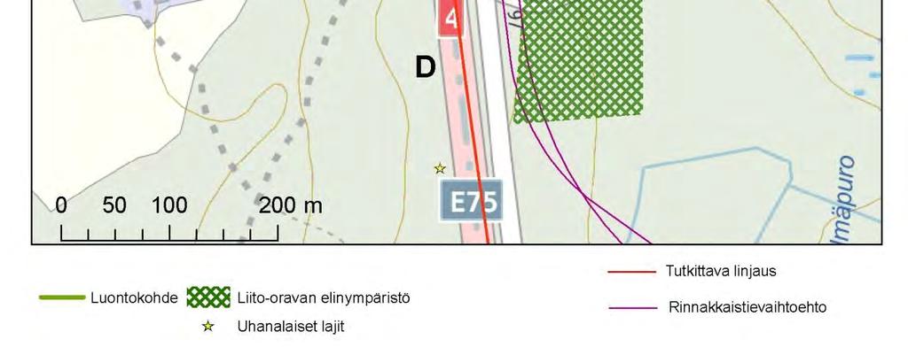 Kasvillisuus on enimmäkseen lehtomaista kuusikangasta ja puronvarsilla kasvillisuus on tuoretta ja saniaisvaltaista lehtoa.