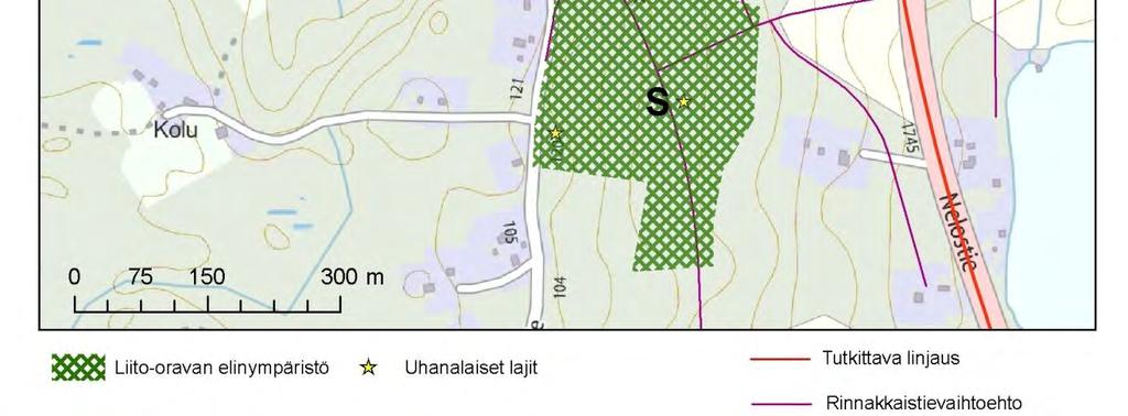 Järeitä haapoja alueella on muutamia ja seassa kasvaa satunnaisesti koivua. Pohjoispuolella on kohtuullisesti riukulahopuuta ja puusto on tiheää. Järeitä koivuja ja mäntyjä esiintyy paikoin.
