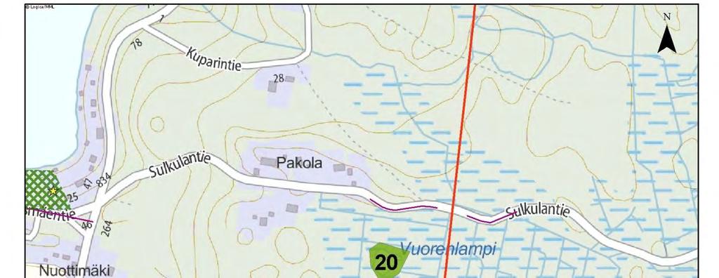 Luontoselvitys 36 / 76 20. Vuorenlampi Vuorenlampi on kuvattu kohdassa 7.4.