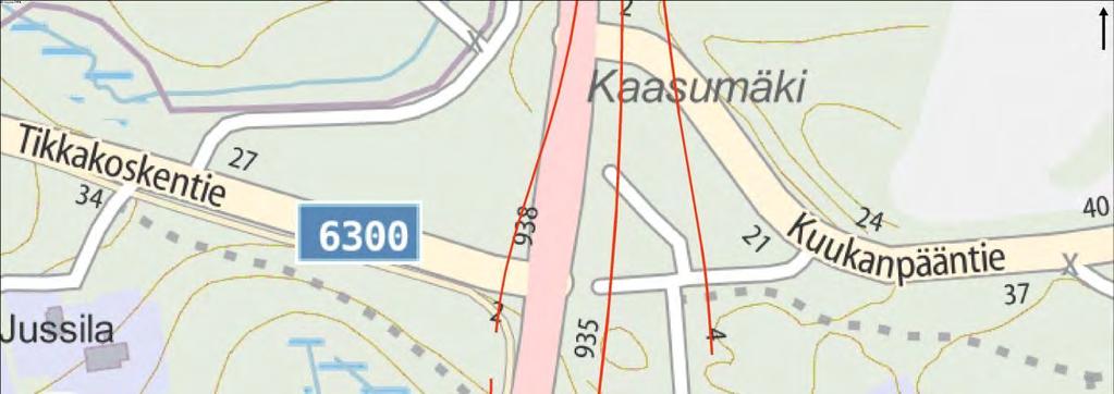 Luontoselvitys 47 / 76 Isonauhasammal (Aneura maxima) VU Vaarantunutta isonauhasammalta esiintyy Tikkakosken ja VT 4 risteyksen eteläpuolisella lähteikköisellä suoalueella.