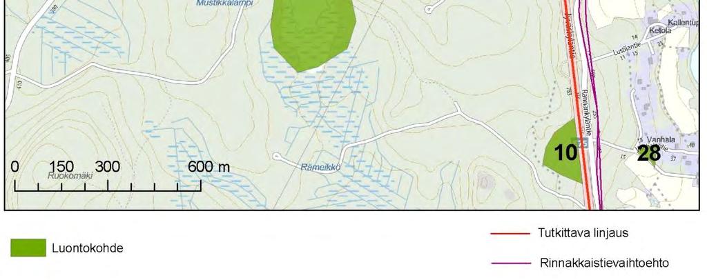 luonnonlaidunhakamaa. Peltojen välinen luonnonlaidun toimi karjanyölaitumena ja kulkuväylänä navetan ja peltolaitumien välillä. Puustossa on v. 1987 istutettua kuusta.