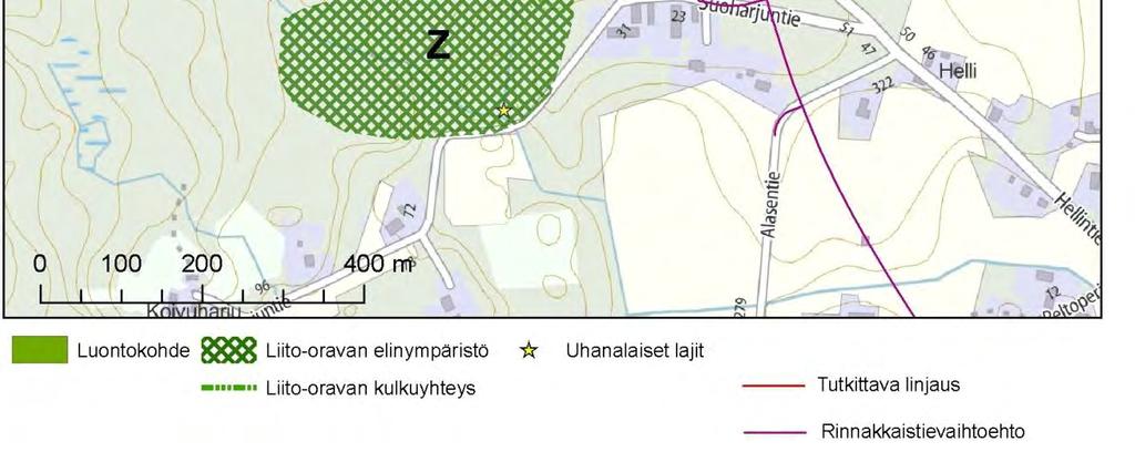 luvun 2 :n 8)-kohdan mukaiset luonnontilaiset puronuomat Vesilain 2.