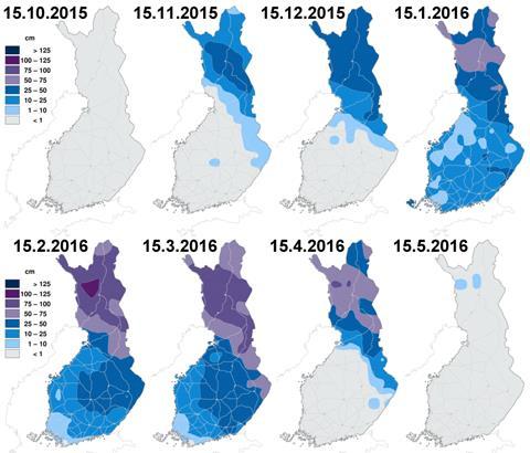 Savo-Karjalan Ympäristötutkimus Oy Joensuun kuukausittainen sademäärä vuonna 2016 verrattuna pitkän ajan keskiarvoon.