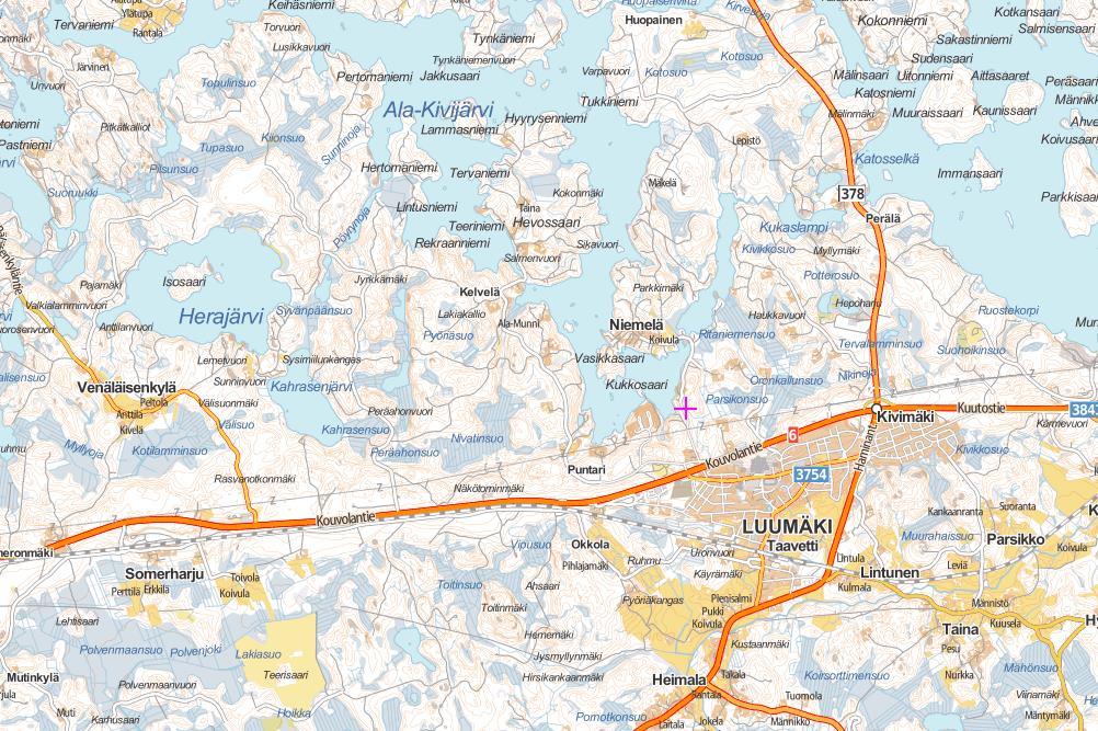 Kaavaselostus Sivu 2/10 LUUMÄEN KUNTA TAAVETTI JURVALA OSAYLEISKAAVAN MUUTOS JA LAAJENNUS 1 PERUS- JA TUNNISTETIEDOT 1.