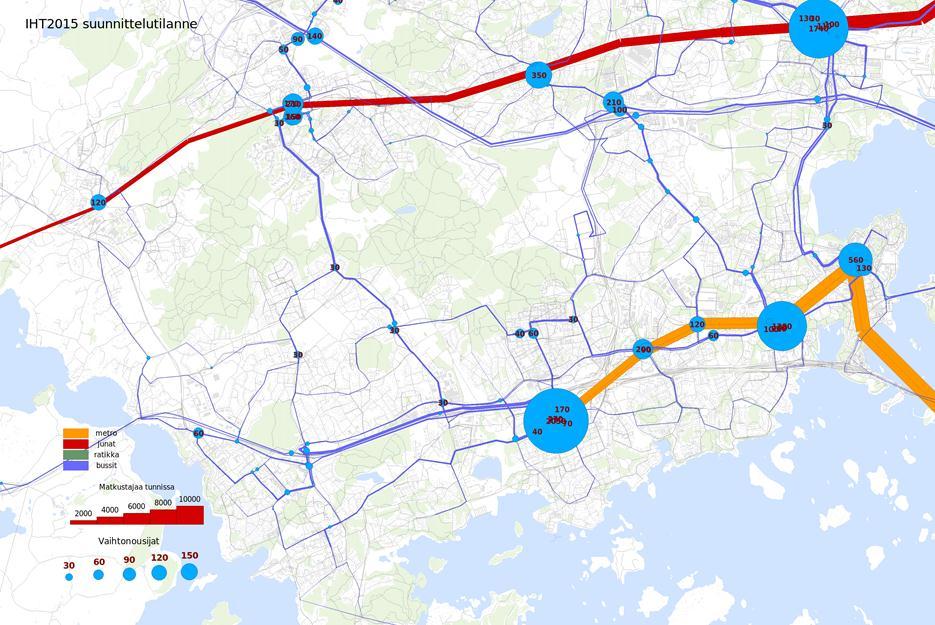 3.3 Vaihtopysäkit Liikennemallitarkasteluilla on arvioitu eri vaihtopaikkojen vilkkautta ja nousijamäärien muutoksia.