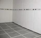 Valmiin suihkuseinäkkeen kiinnitys Kylpyhuoneen lattiaan ja seinään on merkitty suihkuseinän tarkka paikka jo