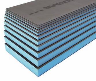 Tekniset tiedot -levyn sininen ydinmateriaali Styrofoam * on kovaa suulakepuristettua polystyreenivaahtoa.