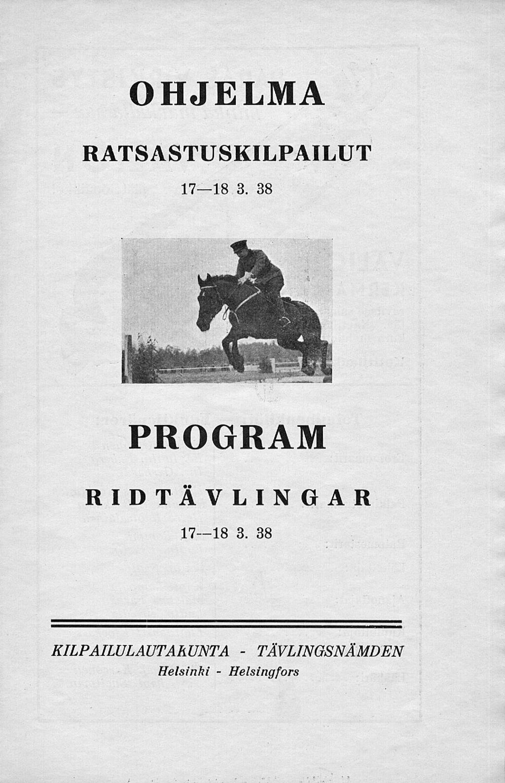 OHJELMA RATSASTUSKILPAILUT 1718 3.